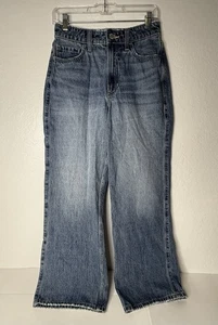 Hollister Womens Ultra High-Rise Baggy Jeans Size 2S /w26 Short Blue Y2K NEW - Picture 1 of 11