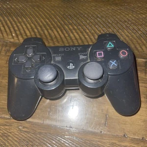 Sony PlayStation 3 Controller PS3 Black Blue Dualshock 3 CECHZC2U FOR PARTS - Picture 1 of 5