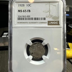 1928 Mercury Dime - 10c NGC MS65 FB - Full Bands - Nice Coin! - Bild 1 von 4