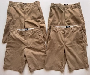 Lands End Shorts Active Chino Uniform Khaki Beige Boys Size 14 - Picture 1 of 6