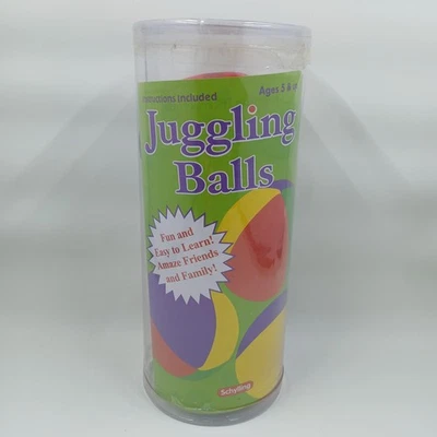 NUEVO Juego de 3 bolas de malabares Schylling bolsa de frijoles juguete multicolor edades 5+ instrucciones Foto 1 de 4