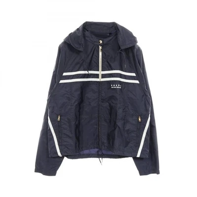 Chaqueta con capucha PRADA ligera Re-Nylon Blouson azul marino blanco usada p... - Imagen 1 de 4
