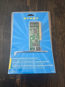 Dynex 10/100 Mbps PCI Network Card DX-E102 Realtek Plug & Play 32 Bit New - Picture 1 of 2