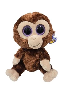 2012 Ty COCONUT MONKEY Beanie Boo Buddy 9” with Purple Heart Hang Tag NEW - Picture 1 of 5