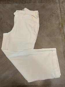 Duluth Trading Co Beige Denim Straight Leg Pants Sz 14 Waist 38” Inseam 29” - Picture 1 of 7