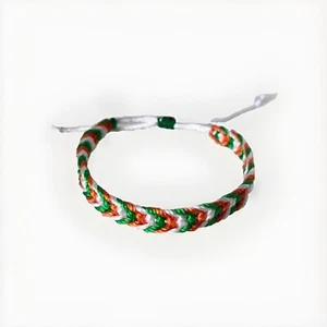 India, Ireland,and Ivory Countries Flag Supporters Bracelet Unisex Adjustable - Picture 1 of 2