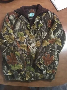 Master Sportsman Leaf Camo Camouflage Quilted Bomber Jacket Kids Youth XL Large - Picture 1 of 2