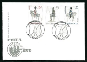 BELGIUM 1981, EARLY POLICE UNIFORMS, Scott B1006-1008 on F.D.C. - Picture 1 of 1