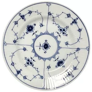 Antique Blue Fluted Plain Porcelain Plate German Crossed Sceptre Mark 9-1/2" - Picture 1 of 8