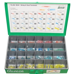 Auveco 6544 Krimp & Seal Terminals Featuring 3-1 Ratio Heat Shrink Tubing - Foto 1 di 3