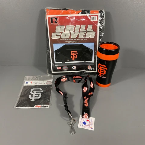San Francisco Giants Bottle, Emblem, Cover, Lanyard MLB Ultimate Fan Gift Lot Cover