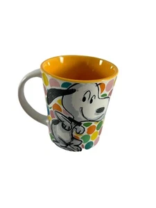 Peanuts Snoopy Coffee Tea Mug Dancing Dog 15oz Polka Dot Pop Art Gibson - Picture 1 of 7