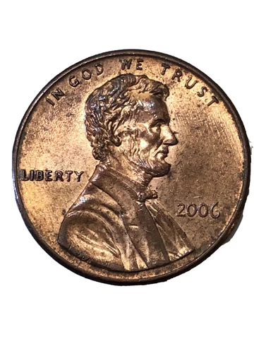 2006P Lincoln Cent-Mostly Floating Roof & Maybe Doubled Earlobe Uncirculated Cover