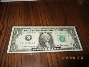 $1 2013 FANCY SERIAL NUMBER **BOOKENDS** 11398113 FEDERAL RESERVE NOTE BOOKENDS - Picture 1 of 4