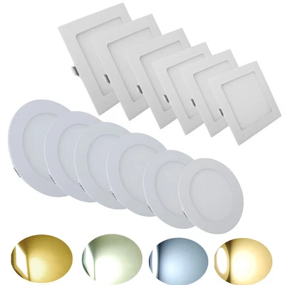 9W 12W 15W 18W 21W LED Recessed Ceiling Panel Down Lights Fixture Lamp White AC - Image 1 of 4