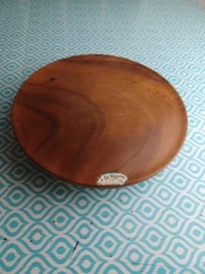 Vintage handgeschnitzt S.C. Vizcarra 10" Holz Lazy Susan Philippinen - Bild 1 von 3