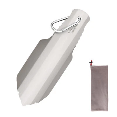 Lixada Titanium Garden Hand Shovel Outdoor Camping Hiking Trowel w/ Clip L3T0 - Image 1 of 4
