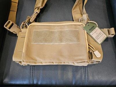 DEFIANT TACTICAL ACCESSORIES DTA Raider Tactical Micro Chest Rig Coyote Brown D3CRM 5.56 placard LBE airsoft