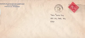 Cubierta postal Chevrolet Nashville Tennessee Naron Platz Motor Company 1934 - Imagen 1 de 3