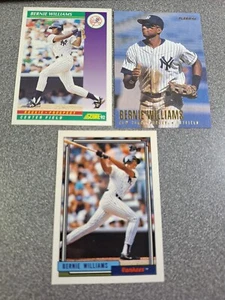 3 Card baseball card LOT N450 - Bernie Williams 1992 #401- 1992 #374- 1996 #201 - Picture 1 of 2