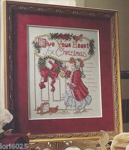 **GIVE YOUR HEART FOR CHRISTMAS TO STITCH - PATTERN ONLY*CROSS STITCH PATTERN** - Picture 1 of 1