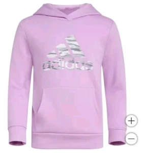 NWT Girl's ADIDAS Youth Hoodie Color Light Purple Size XL (16) - Picture 1 of 5