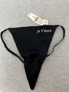 Neu mit Etikett Victoria's Secret Je t'aime Strass V-String Tanga Höschen SMALL BRANDNEU - Bild 1 von 3
