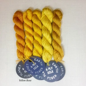 Planet Earth 6 Ply silk Yellow Rose needlepoint thread embroidery x stitch floss - Picture 1 of 1