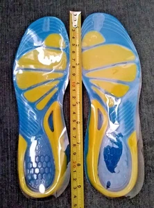 2 Silicone Insoles Pads Cushions Foot Pain Comfort Shoes Heel Feet Arch Support - Picture 1 of 3