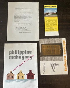 Philippine Mahogany Advertising Brochure Booklet LOT MCM Paneling Remodeling - Picture 1 of 12
