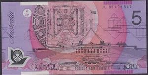 $5 1995 Narrow Bands General Prefix vUnc Fraser/Evans R217ai Australia Note - Picture 1 of 1
