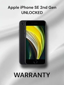 Apple iPhone SE 2nd Gen 64 GB Black Unlocked T-Mobile, Verizon, AT&T - Picture 1 of 10