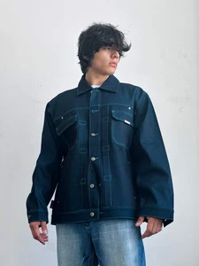 Men's Davoucci Blue | Aqua Casual Denim Jacket NWT - Picture 1 of 8