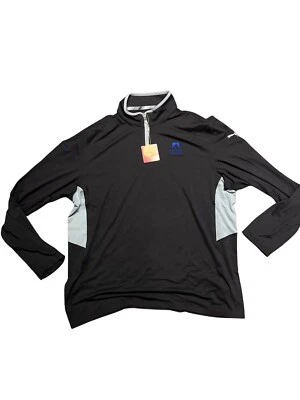 NWT Puma Rotation Golf 1/4 Zip Pullover Black w/Logos Mens Size X-Large XL - Image 1 of 3