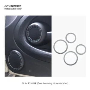 PU Speaker Cover Trim Door Horn Ring Sticker for MINI COOPER R55 R56 R57-R59 L - Picture 1 of 6
