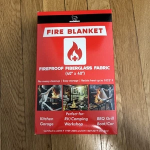 Silverback Fire Blanket - 100% Fiberglass Fabric 40”x40” - Picture 1 of 2