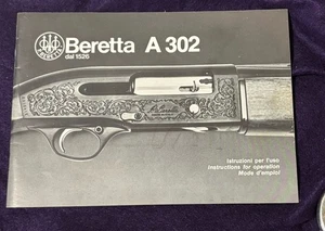 Instrucciones de colección para operar escopeta Beretta A 302 dal 1526 3 idiomas - Imagen 1 de 4