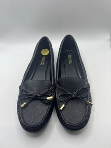 Michael Kors Sutton Moccasin Flat Loafers Women’s Size 7 Black - Picture 1 of 4