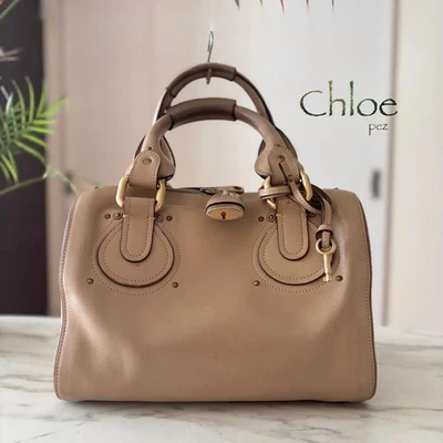 Authentic Chloe Paddington Small Handbag Beige Ivory Leather Compact Size Japan - Image 1 of 4