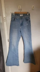 Cotton:On Size 10 Women's Vintage Flare Blue Denim Jeans - Picture 1 of 9