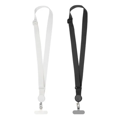 2er Pack Verstellbares Handy Schlüsselband für Smartphones, Schwarz/Weiß - Bild 1 von 4