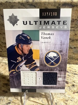 2011-12 UD Ultimate Collection Jerseys Thomas Vanek /100! (MEM) Buffalo Sabres - Image 1 of 4