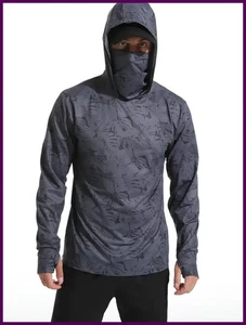 Angelshirt Kapuze Herren Angelkleidung Outdoor Sommer Maske Hoodie Sonne UV - Bild 1 von 31