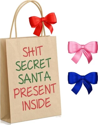 LETS GO CRIMBO Christmas Xmas Gift Bag With Handle Sh*t Secret Santa Present Inside Funny Rude