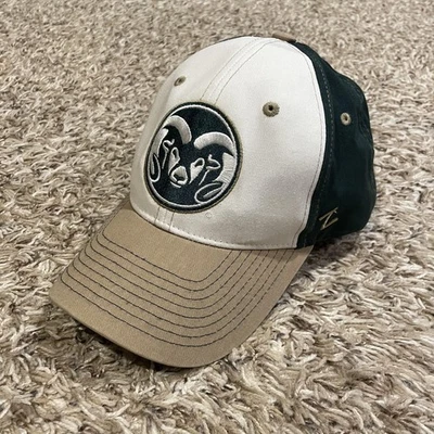 Colorado State Rams Zephyr Hat Snap Back Green Tan NCAA Embroidered - Image 1 of 4