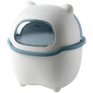  Plastikmülleimer Mülleimer Mit Deckel Kleiner Abfallkorb Auto-Mülleimer - Bild 1 von 12