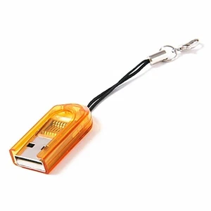 BlueProton USB 2.0 MicroSD MicroSDHC Card Reader Writer (Yellow) - Picture 1 of 6