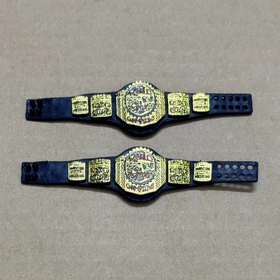 2x Mattel ECW World Tag Team Championship Wrestling Belt Figure AEW WWE WWF Toy - Image 1 of 4