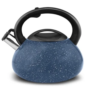 Stainless Steel Whistling Tea Kettle, 3 QT Fast Boil, Heat Resistant Handle - Picture 1 of 23