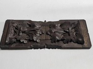 Vintage Hand Carved Wood Folding & Expanding Decorative Book Ends Very Nice Old - Picture 1 of 12